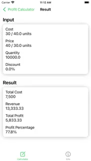 profit calculator, revenue iphone images 2