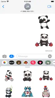 gangster panda stickers iphone images 1