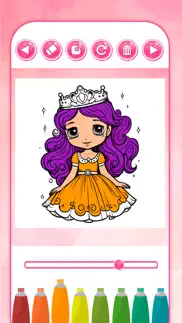 paint princesses game for girls to color beautiful ballgowns with the finger iphone images 4