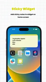 simple sticky notes on widgets iPhone Captures Décran 2