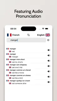 french-english dictionary iPhone Captures Décran 2