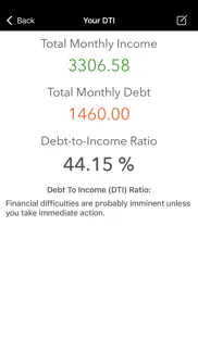 debt to income calculator iphone images 3