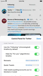 control panel for twitter iphone capturas de pantalla 3
