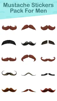 mustache stickers pack for men iphone images 4
