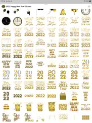2022 happy new year stickers ipad resimleri 3
