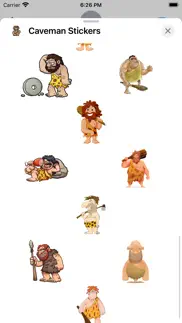 caveman stickers app iphone resimleri 3