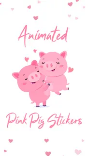 animated pink pig stickers iphone images 1