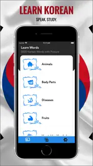 learn korean. speak. study. iPhone Captures Décran 1