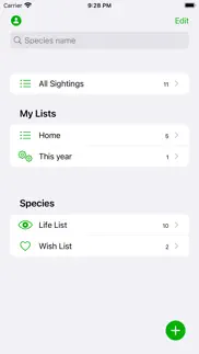 life list by natureguides iphone capturas de pantalla 1