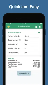 loan & lease calculator - calc iphone images 1