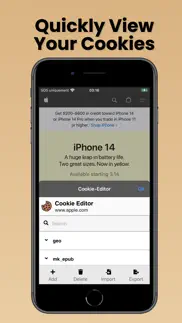 cookie-editor iPhone Captures Décran 1