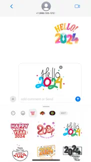 new year 2024 wishes stickers iphone images 2