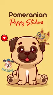 pomeranian puppy stickers cute iphone images 1