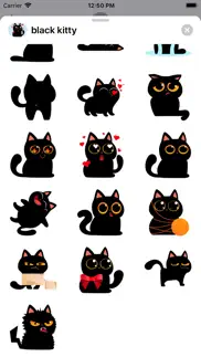 funny black cat stickers emoji iphone resimleri 2