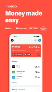 monzo - mobile banking iphone images 1