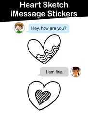 heart sketch imessage stickers ipad images 2