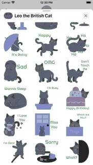 leo the british cat stickers iphone images 2