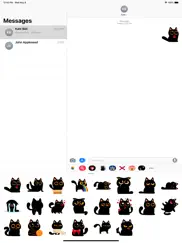 funny black cat stickers emoji ipad resimleri 3