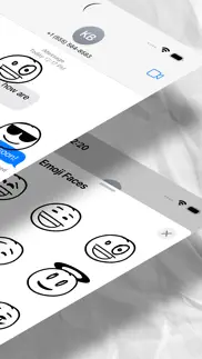 emoji faces doodle sticker set iphone images 3