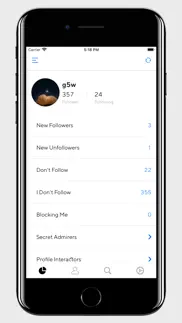 followers tracker & unfollow iphone images 1