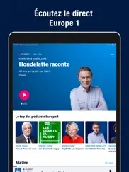 europe 1 - radio, replay, actu iPad Captures Décran 1