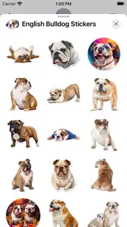 english bulldog stickers iPhone Captures Décran 3