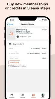 profitness gym iphone capturas de pantalla 2