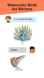 watercolor birds art stickers iphone images 2
