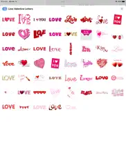 love valentine letter stickers ipad resimleri 1