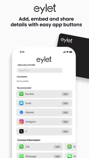 eylet digital business card iphone capturas de pantalla 3