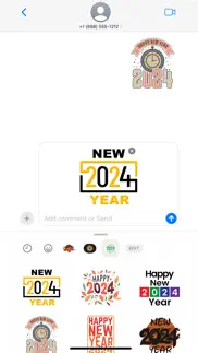 new year 2024 eve stickers iphone images 1
