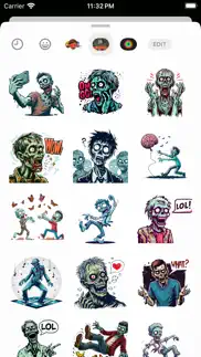 spooky zombie stickers iphone resimleri 1