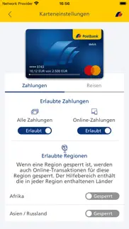 postbank karten manager iphone bildschirmfoto 3