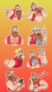 big bearded man stickers iphone images 2