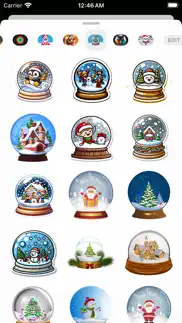 snowglobe christmas stickers iphone images 3