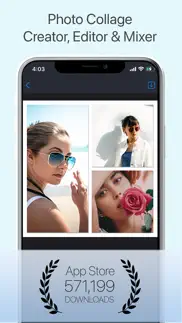 photo collage maker + pic grid editor & add frame iphone images 1
