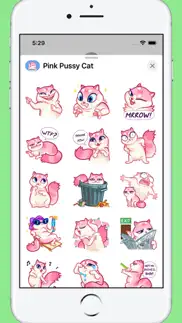 pink pussy cat stickers iphone images 2
