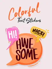 colorful text stickers pack ipad images 1