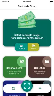bill snap banknote identifier. iPhone Captures Décran 1