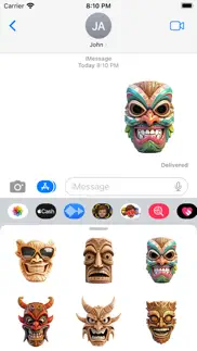 tiki masks stickers iphone images 1