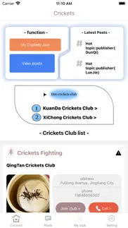 crickets club iPhone Captures Décran 1