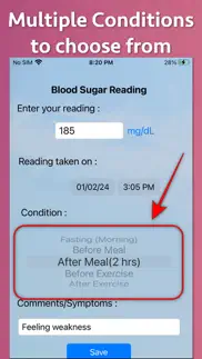 glucotrack-blood sugar monitor iphone images 2