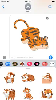 cute tiger roar stickers iphone images 3