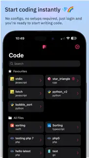 code - compile & run program iphone capturas de pantalla 1