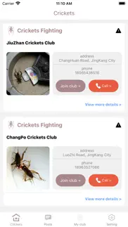 crickets club iPhone Captures Décran 2