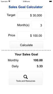 sales goal calculator iphone images 1