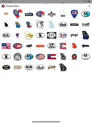 georgia emoji - usa stickers ipad resimleri 1