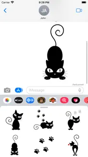 black funny cat stickers iphone images 3