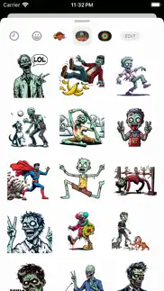 spooky zombie stickers iphone resimleri 2