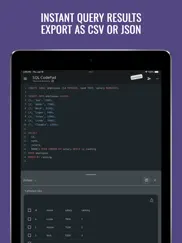 sql code-pad editor, learn sql iPad Captures Décran 3
